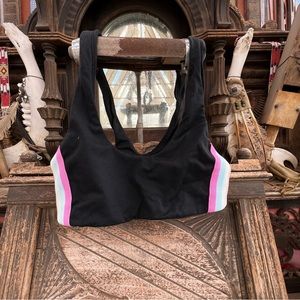 Spiritual Gangster Studio sports bra XS. Pastel rainbow‎ stripes on sides